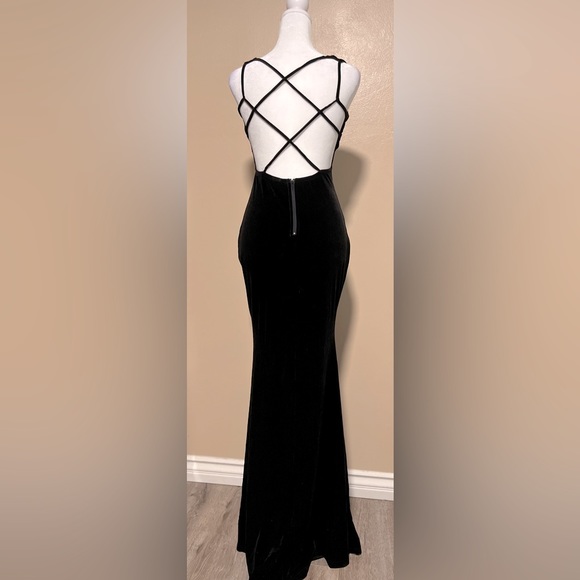 Windsor Lace-up back Suede gown|Size:Small - Picture 2 of 7